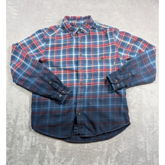 Woolrich Shirt Mens Large Blue Plaid Classic Fit Button Up Outdoor Campcore - Picture 1 of 9
